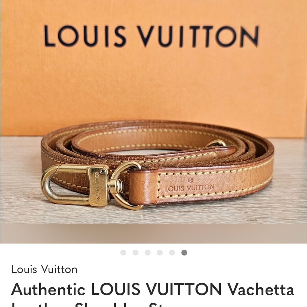 Authentic LOUIS VUITTON Vachetta
Leather Shoulder Strap